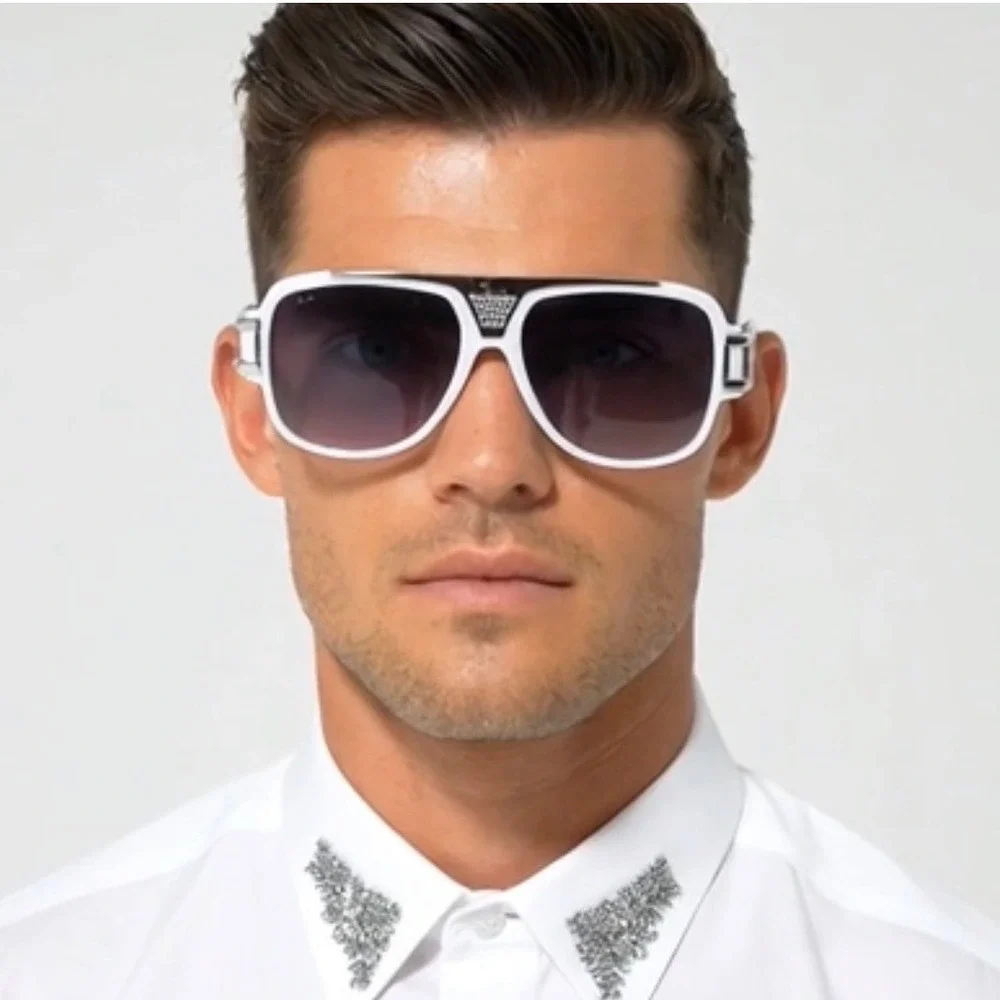 SUNGLASSES ELEGANT RETRO HIP HOP‎ STYLE RAPPER NEW MALE FLAT LENS RETRO CLASSIC